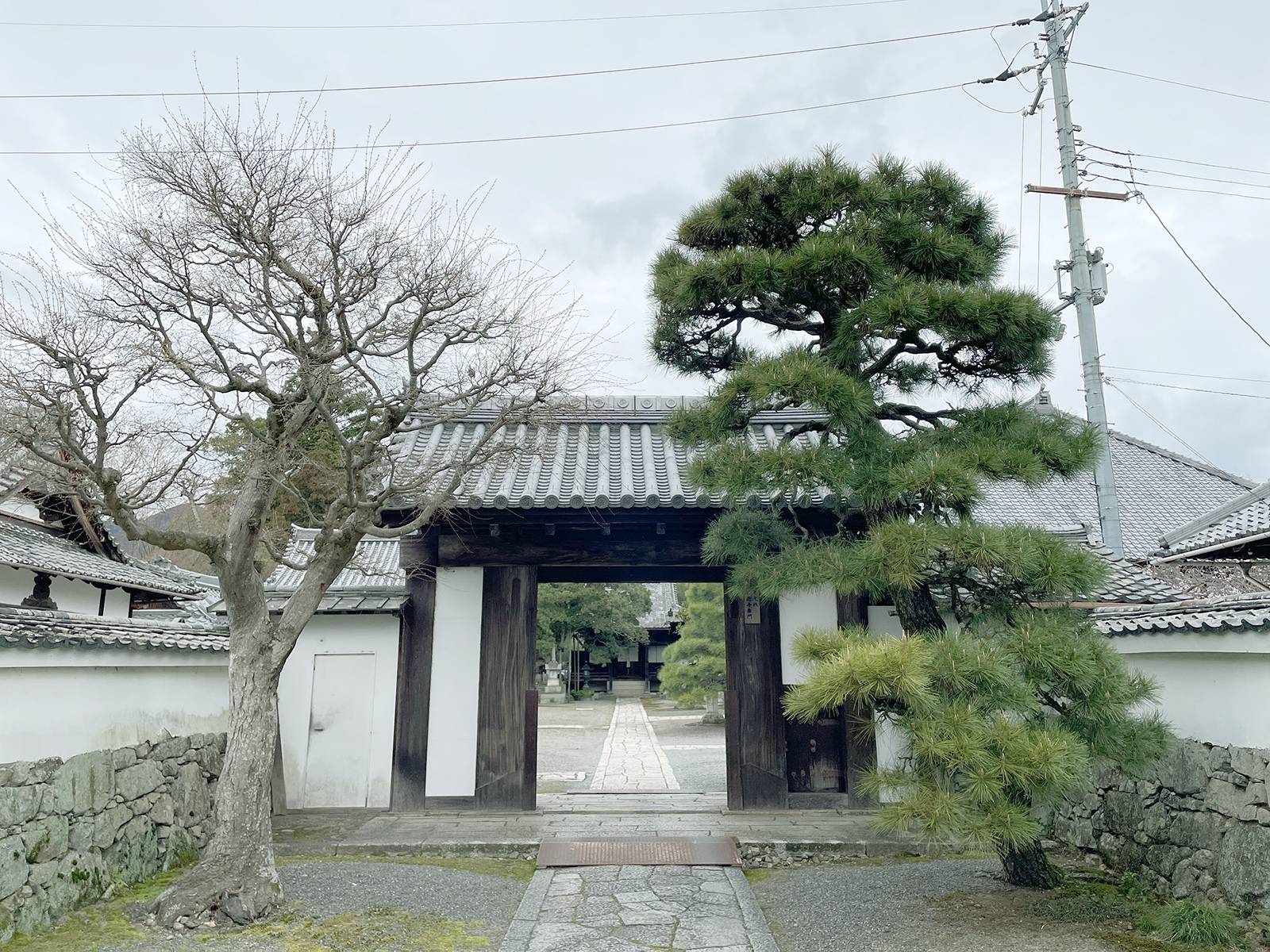 坂本城の櫓門を改築した表門