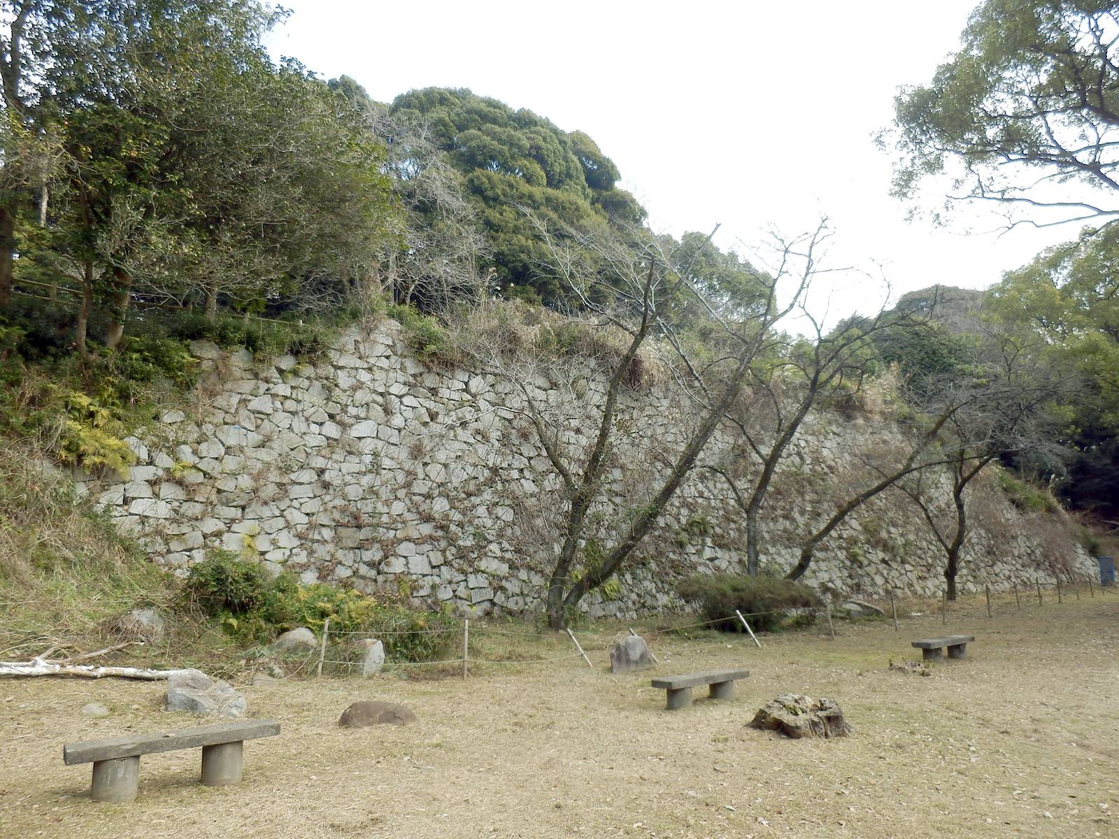 詰の丸跡に残る見事な高石垣